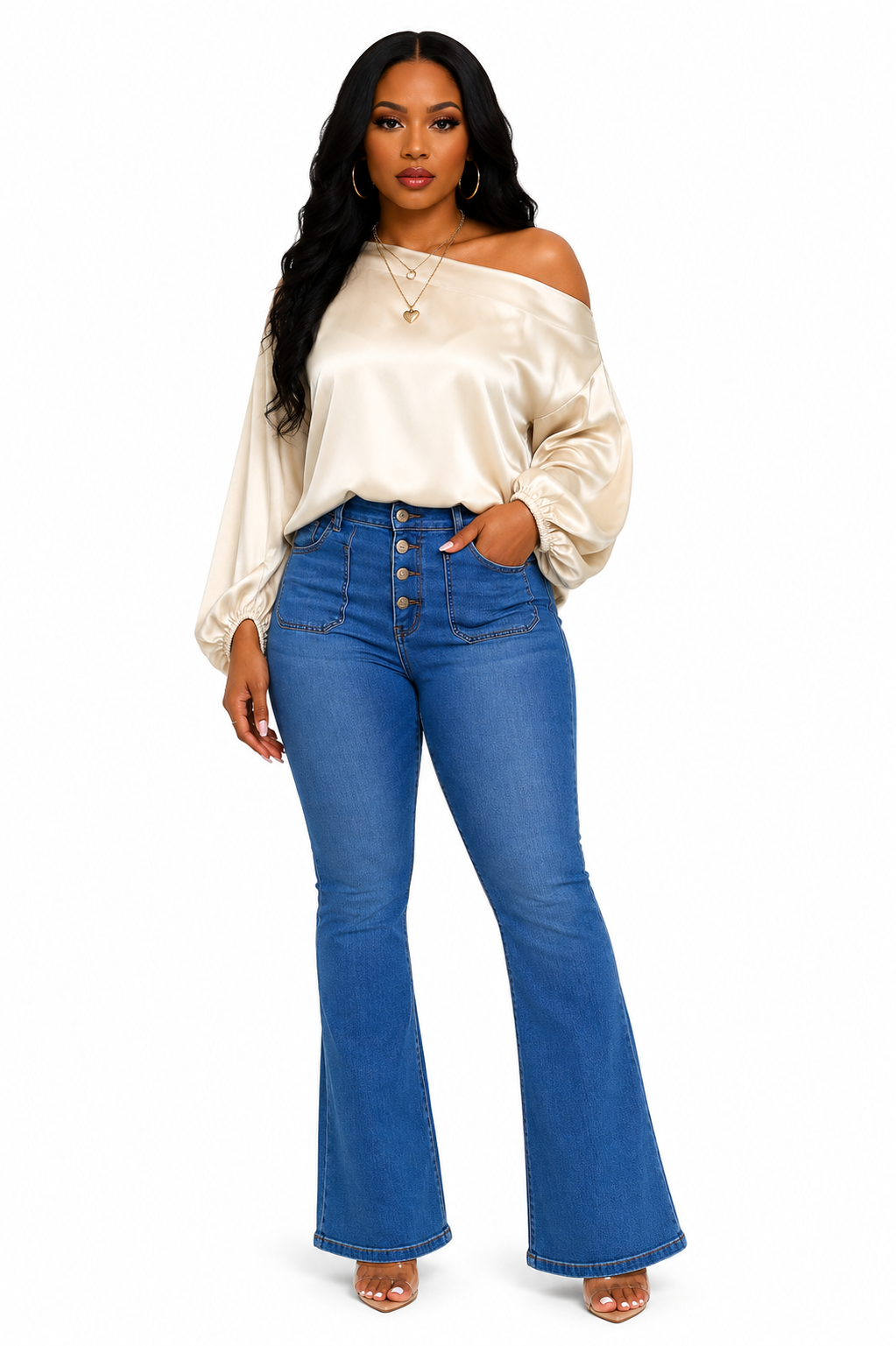 Ivory Drift Off The Shoulder Blouse