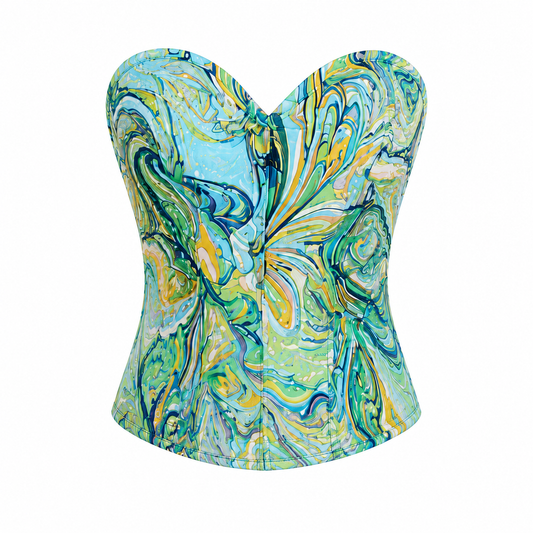 Powdered Blu Painted Corset