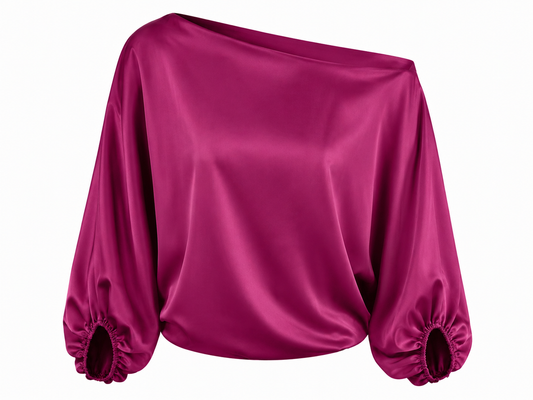 Fuchsia Drift Off The Shoulder Blouse